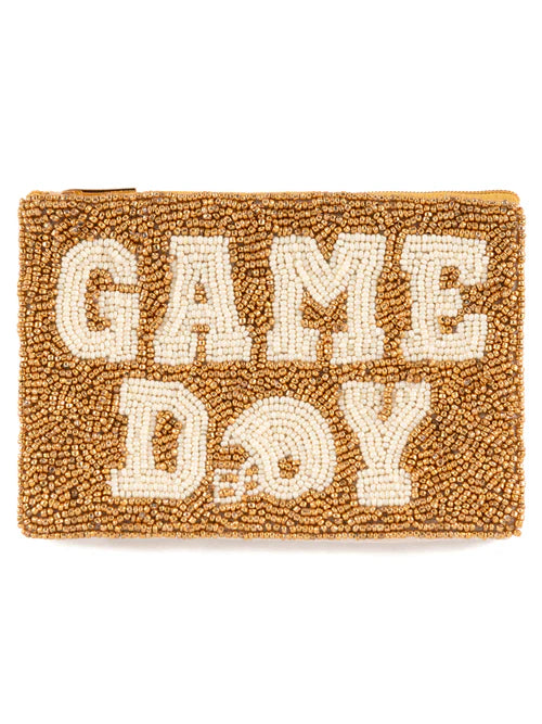 GameDay Beaded Zip Pouch