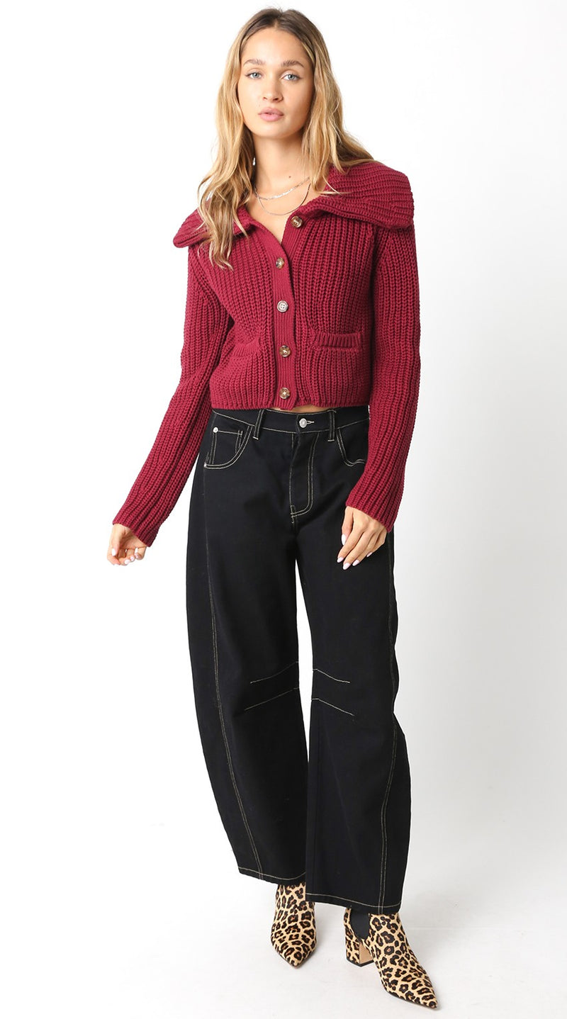 Thea Sweater Crimson