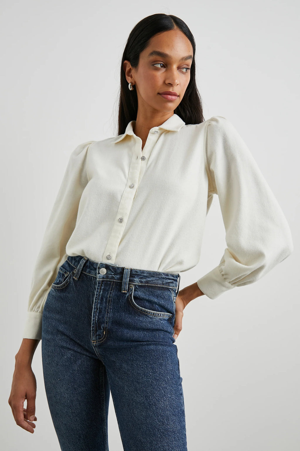 Angelica Shirt Winter White – JoeyRae