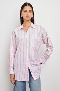 Elsa Shirt Cherry Blossom Stripe