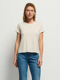 Goldie Boxy Tee Heather Oatmeal