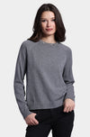 Cotton Raglan Jewel Crew Neck