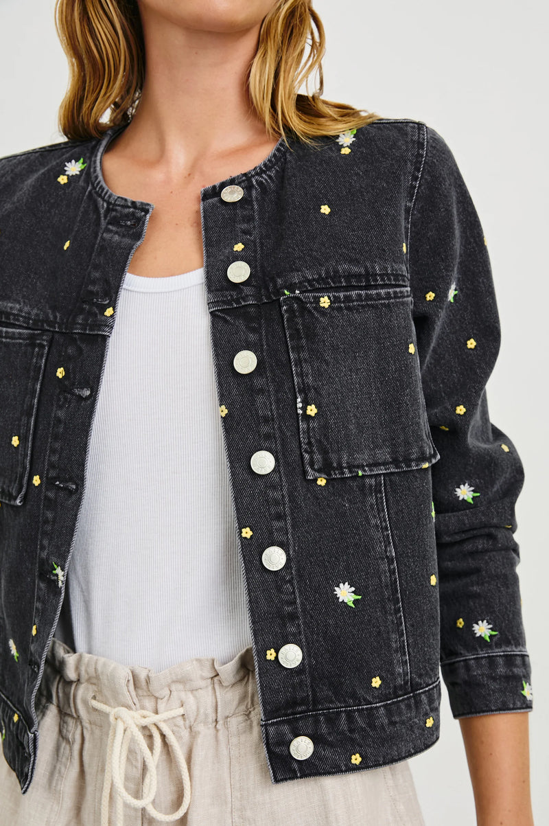 Lido Jacket Ash Black Floral