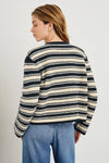 Nelly Cardigan Navy Oat Stripe