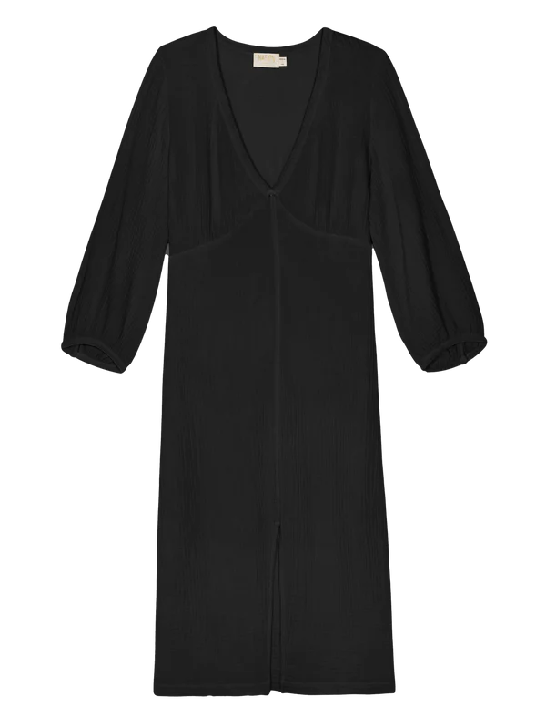 Olpa Ballon Sleeve V-Neck Dress