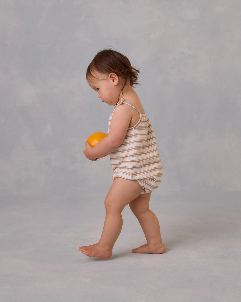 Nala Romper Grapefruit Stripe