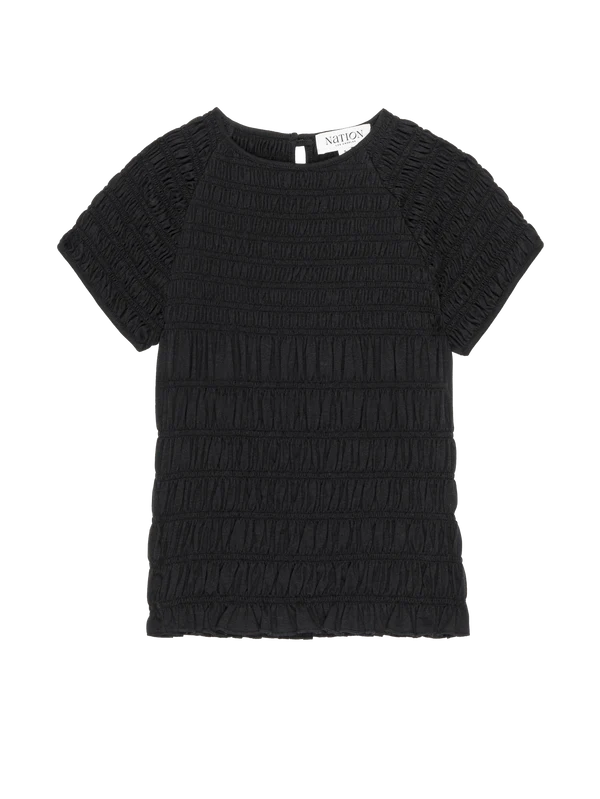 Sissi Smocked Top Black