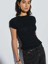 Sissi Smocked Top Black