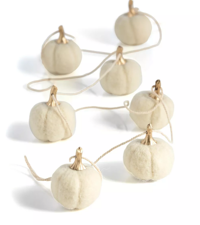 Ivory Pumpkin Garland